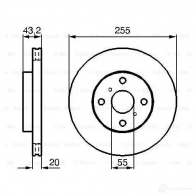 Тормозной диск BOSCH 0986479012 339302 BD904 E1 90 R - 02C0074/0290 - Изображение 3