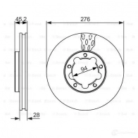 Тормозной диск BOSCH BD 1659 339416 0986479136 C5D7LQK - Изображение 5