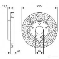 Тормозной диск BOSCH 340198 0986479a58 BD 2129 8878W - Изображение 4