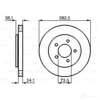 Тормозной диск BOSCH 338745 0986478109 S0XP0S0 BD9 7 - Изображение 5