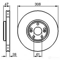 Тормозной диск BOSCH 0986479198 L6YXAD 339462 BD 1067 - Изображение 2