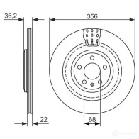 Тормозной диск BOSCH 10G09K 0986479749 B D1579 339955 - Изображение 3