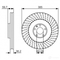 Тормозной диск BOSCH BD17 18 0986479a31 51S3M Audi A8 (D3) 2 Седан 5.2 S8 Quattro 450 л.с. 2006 – 2010