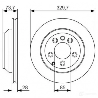 Тормозной диск BOSCH BD1 915 0986479s20 340425 081W9 - Изображение 6