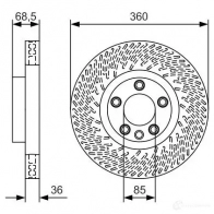Тормозной диск BOSCH 32CPU BD 2013 0986479b12 340236 - Изображение 3
