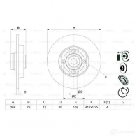 Тормозной диск BOSCH E1 90R-02C0310/0068 BD1334 339635 0986479387 - Изображение 4