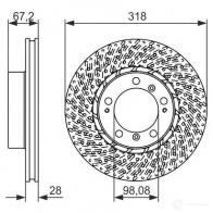 Тормозной диск BOSCH BD1 393 0986479549 339772 W17CENX - Изображение 2
