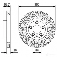 Тормозной диск BOSCH BD 2014 340237 0986479b13 49SKD - Изображение 5