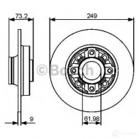 Тормозной диск BOSCH 339646 0986479400 E1 90R-02C0310/0030 BD1292 - Изображение 5