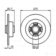 Тормозной диск BOSCH TNCKXJK 0986479196 BD1 066 339461 - Изображение 2