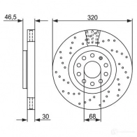 Тормозной диск BOSCH 339516 I82MYP8 0986479258 BD1 136 - Изображение 6