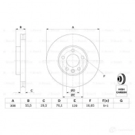 Тормозной диск BOSCH 0986479b88 E1 90 R -02C0348/0249 1193479299 BD2089 - Изображение 6
