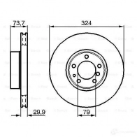 Тормозной диск BOSCH 338702 BD33 BD0 33 0986478024 - Изображение 6