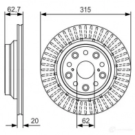 Тормозной диск BOSCH BD180 4 Lexus LS 0986479t06 RWX9PM