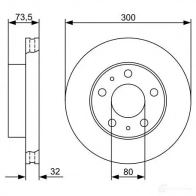 Тормозной диск BOSCH E1 90 R - 02C0339/0253 BD1219 0986479315 339569 - Изображение 9