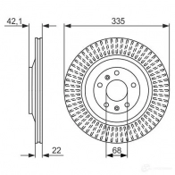 Тормозной диск BOSCH 0986479591 BD 1434 XQBMAO 339809