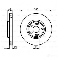 Тормозной диск BOSCH 1193479241 5NIAW1 0986479b47 BD20 48 - Изображение 5