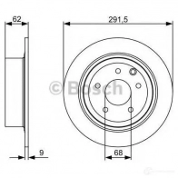 Тормозной диск BOSCH 339612 0986479362 E1 90 R - 02C0357/0158 BD1239 - Изображение 5