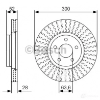 Тормозной диск BOSCH 340313 BD245 9 0986479d38 80SX9AQ - Изображение 2