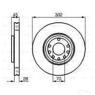 Тормозной диск BOSCH 339360 53K2N 0986479076 BD1 013 - Изображение 4