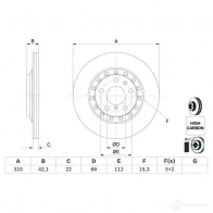 Тормозной диск BOSCH BD999 0986479062 E1 90 R -02C0381/0161 339347 - Изображение 4