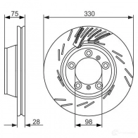 Тормозной диск BOSCH XK3RA BD15 64 0986479732 339938 - Изображение 2