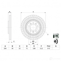 Тормозной диск BOSCH 1425140894 0986479e32 BD26 33 HTZGDX - Изображение 6