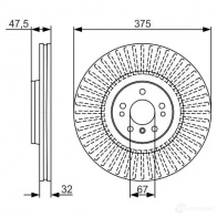 Тормозной диск BOSCH B D1713 0986479a26 6J2IC 340172