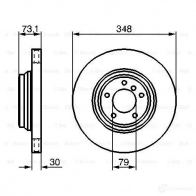 Тормозной диск BOSCH BD1143 0986479265 E1 90 R -02C0348/0326 339523 - Изображение 5