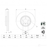 Тормозной диск BOSCH KP88V BD147 9 0986479635 339851 - Изображение 4