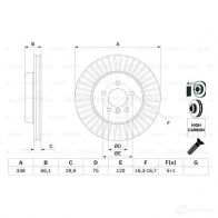 Тормозной диск BOSCH E1 90 R -02C0348/0332 0986479772 339978 BD1602 - Изображение 5
