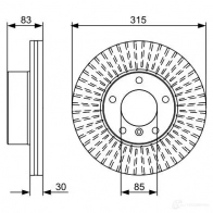 Тормозной диск BOSCH BD 1411 339790 0986479568 AF9RTUW - Изображение 4