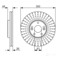 Тормозной диск BOSCH 0986479668 339882 XFHC4 B D1508