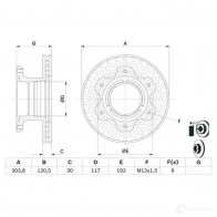 Тормозной диск BOSCH BD 2648 0986479e47 1193479511 0HTTB - Изображение 4
