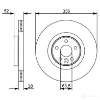Тормозной диск BOSCH 339641 LSH7T 0986479395 BD1 294 - Изображение 6