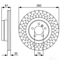 Тормозной диск BOSCH BD14 01 JB3HA 0986479557 339780 - Изображение 6