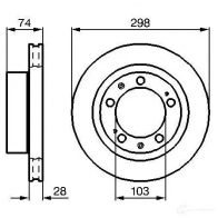 Тормозной диск BOSCH B D349 338901 0986478418 Y72QI