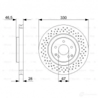 Тормозной диск BOSCH B D2215 M4ZZ0W9 0986479c76 1193479420 - Изображение 5