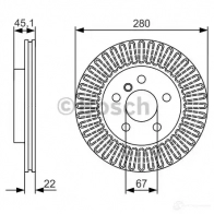 Тормозной диск BOSCH 340277 0E344Q7 BD24 18 0986479c97 - Изображение 2