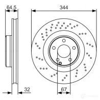 Тормозной диск BOSCH BD1 704 340166 JL1R2R2 0986479a17 - Изображение 4
