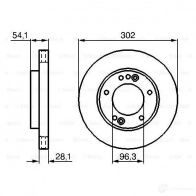 Тормозной диск BOSCH 339489 E5RFUQ 0986479230 BD109 6 - Изображение 5