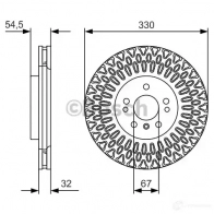 Тормозной диск BOSCH 340284 BD 2429 0986479d08 6AHIHK - Изображение 2