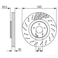 Тормозной диск BOSCH 339865 G16XU BD 1495 0986479651 - Изображение 3