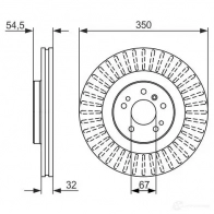 Тормозной диск BOSCH BD1226 E1 90 R -02C0348/0327 0986479329 339581 - Изображение 6