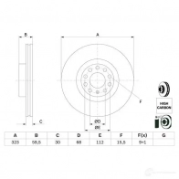 Тормозной диск BOSCH 1QECM 0986479060 339345 BD99 8 - Изображение 4