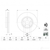 Тормозной диск BOSCH 1193479487 0986479d44 B D2530 IWSDT - Изображение 2