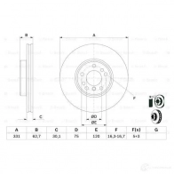 Тормозной диск BOSCH 0986478974 EZ64W9F 339272 BD87 2 - Изображение 6