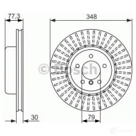 Тормозной диск BOSCH BD1427 0986479584 339805 E1 90 R -02C0348/0330 - Изображение 4
