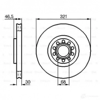 Тормозной диск BOSCH BD8 82 N7B8A 0986478985 339281 - Изображение 4