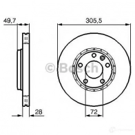 Тормозной диск BOSCH BD 1015 339362 6JZ4A1 0986479078 - Изображение 4
